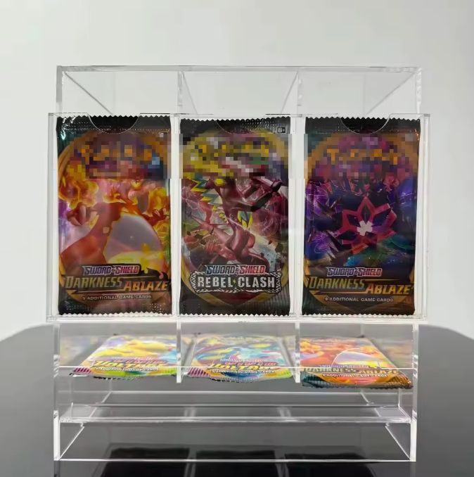 Acrylic 3 & 6 - Slot Booster Pack Dispensers